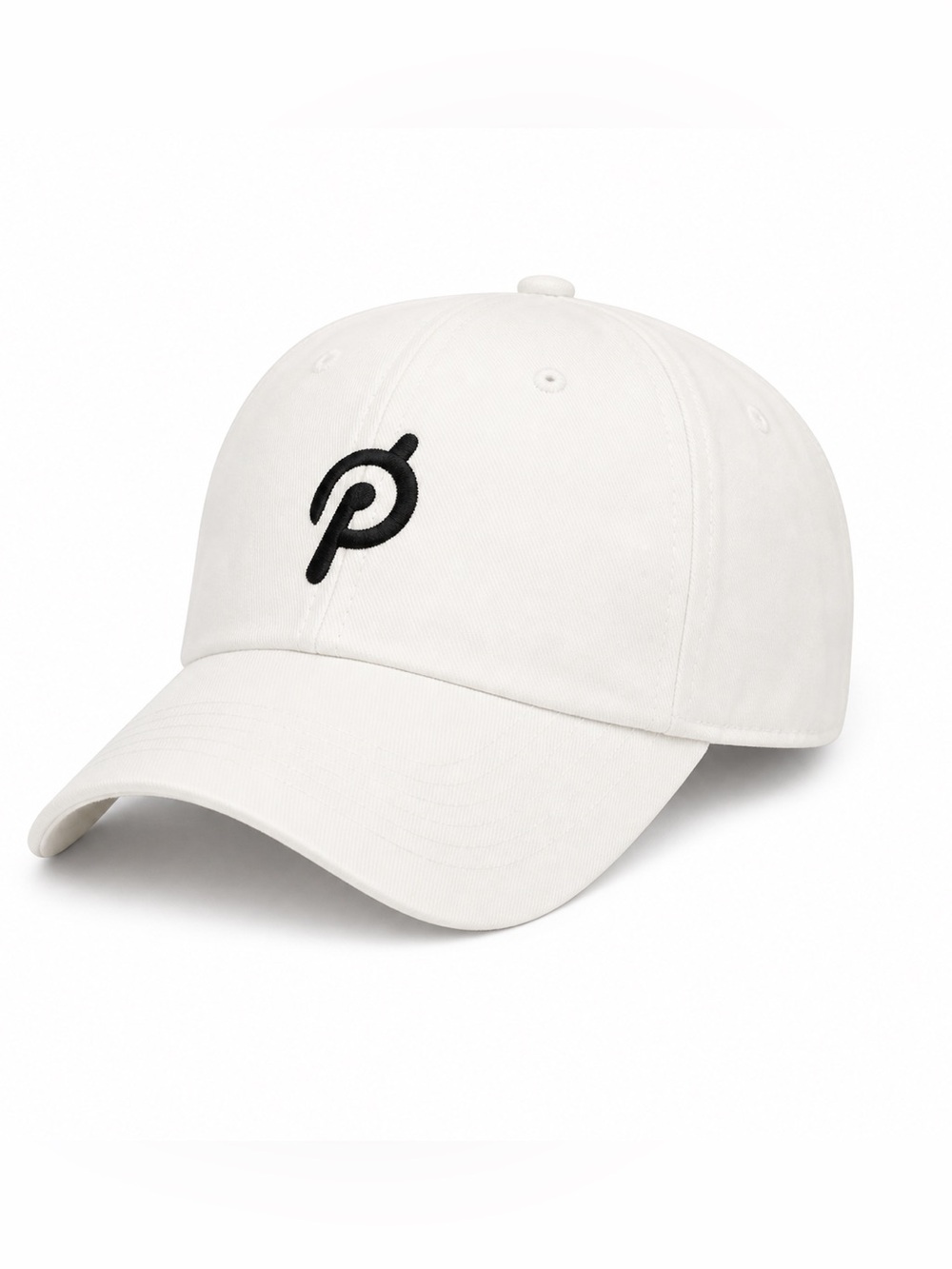 Peloton White Cap with Black Logo